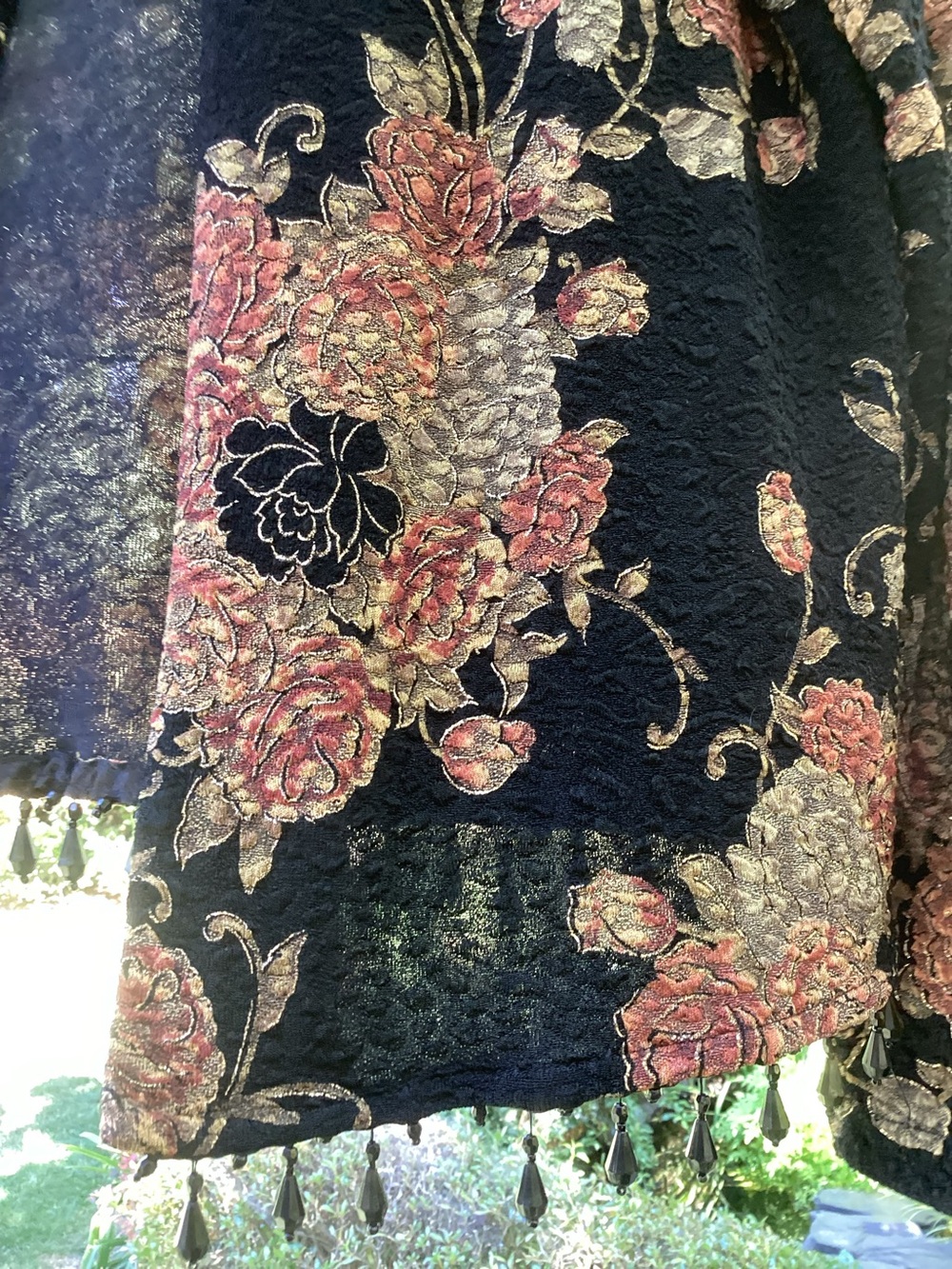 Black Vintage Floral Cardigan By MSK - Picture 2 of 3